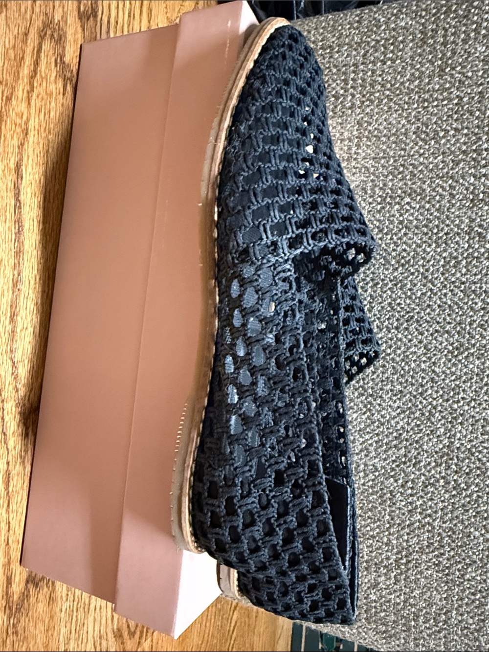 Palomitas by Paloma Barcelo Mesh Crochet Slip on Shoe Black Size 37